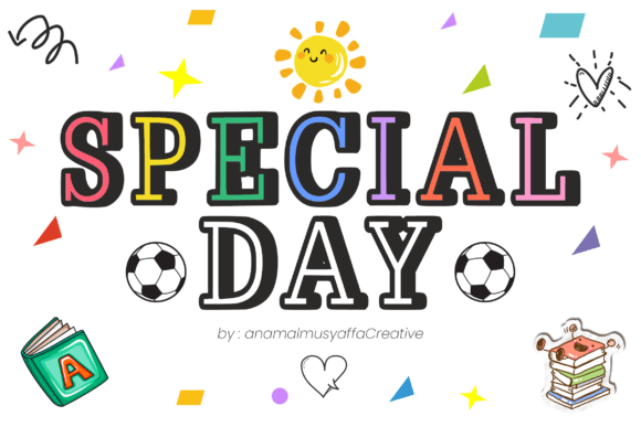Schoolday Regular Font PNG with transparent background - Preview 1