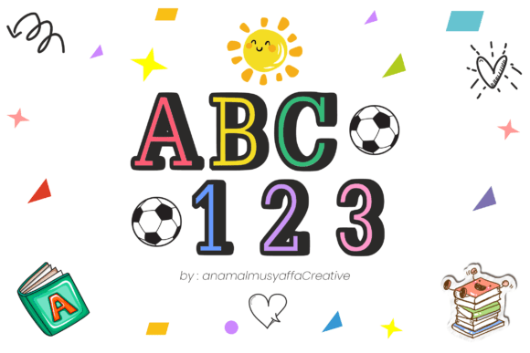 Schoolday Regular Font PNG with transparent background - Preview 2