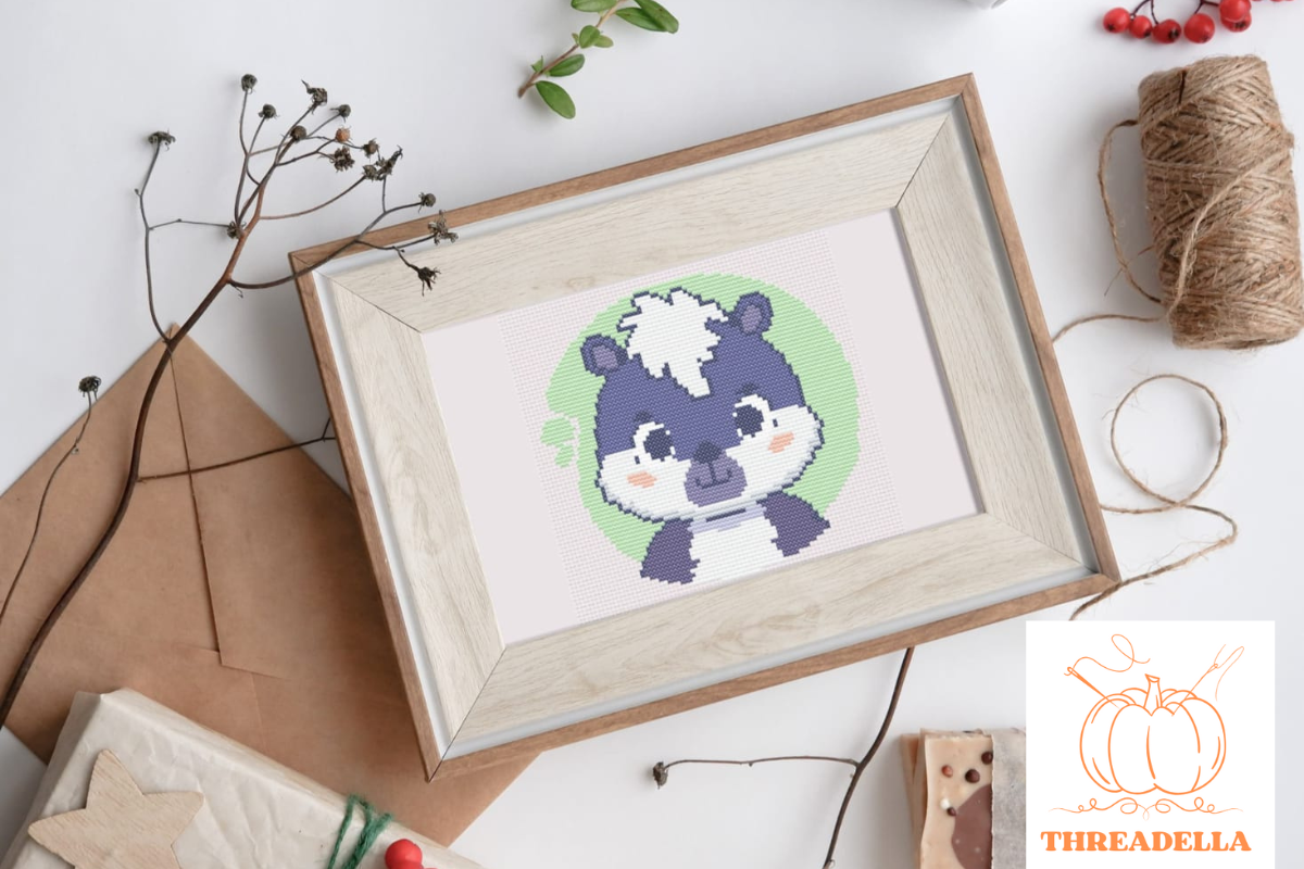 Skunk Cross-Stitch Pattern