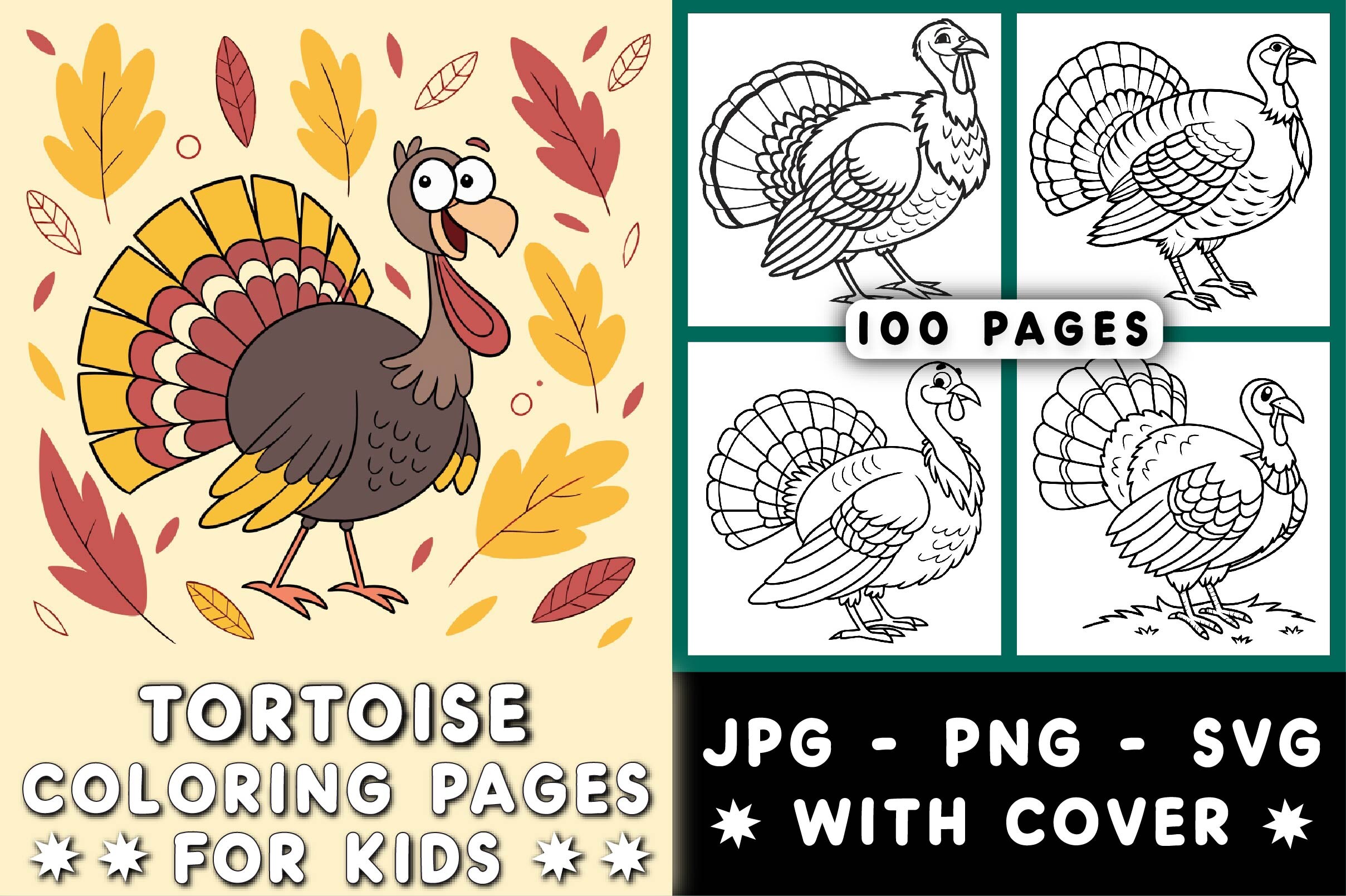 Turkey Coloring Page for Kids