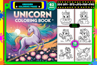 Unicorn Coloring Pages for Adults Graphic by BOSS DESIGN · Creative Fabrica
