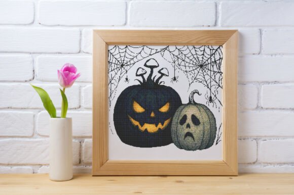 Webbed Halloween Pumpkins
