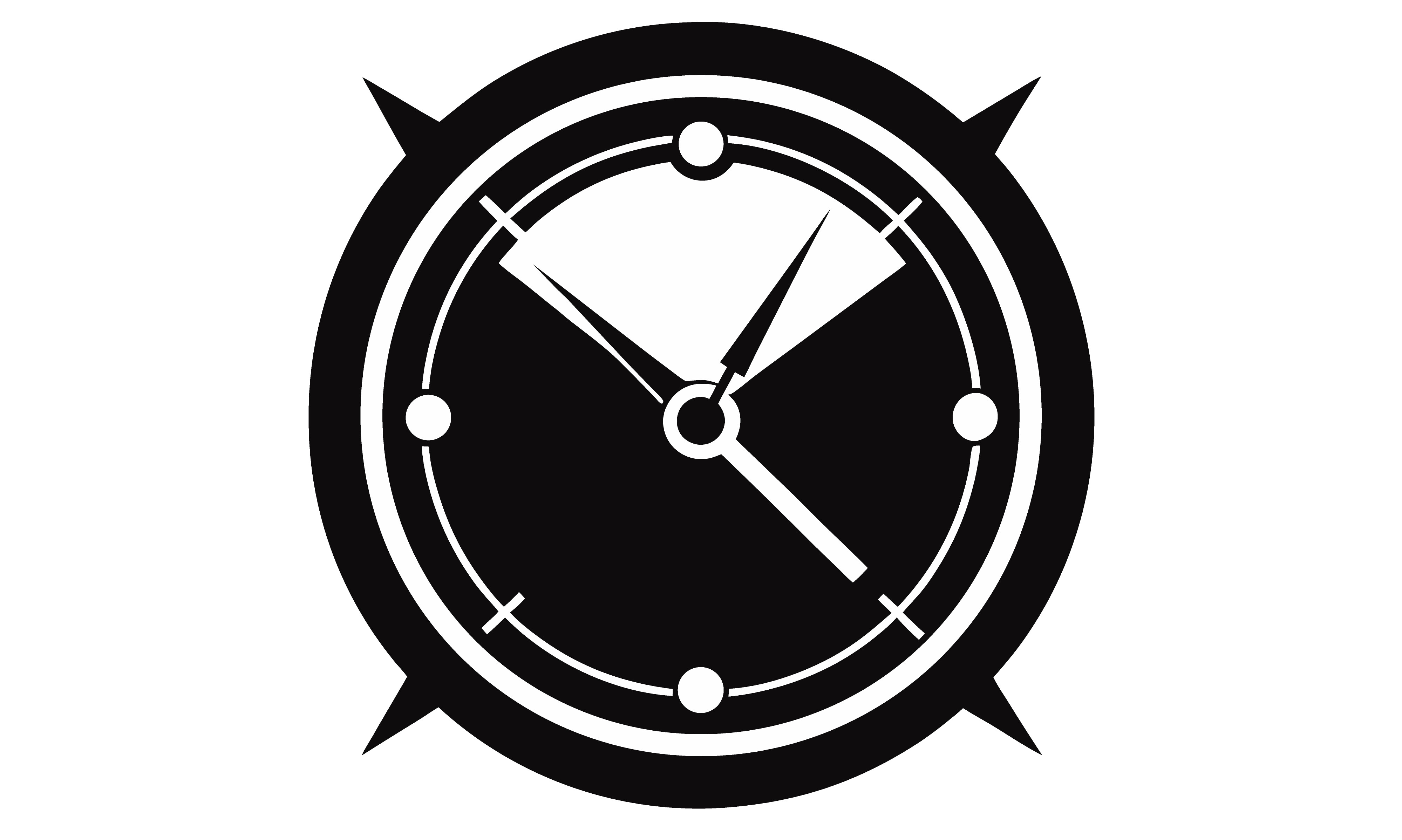 Abstract Black and White Clock Design Graphic by rabiulalam97677 ...