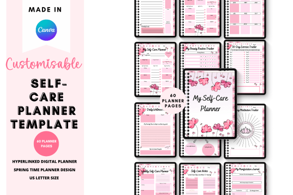 Canva Spring Self-Care Digital Planner