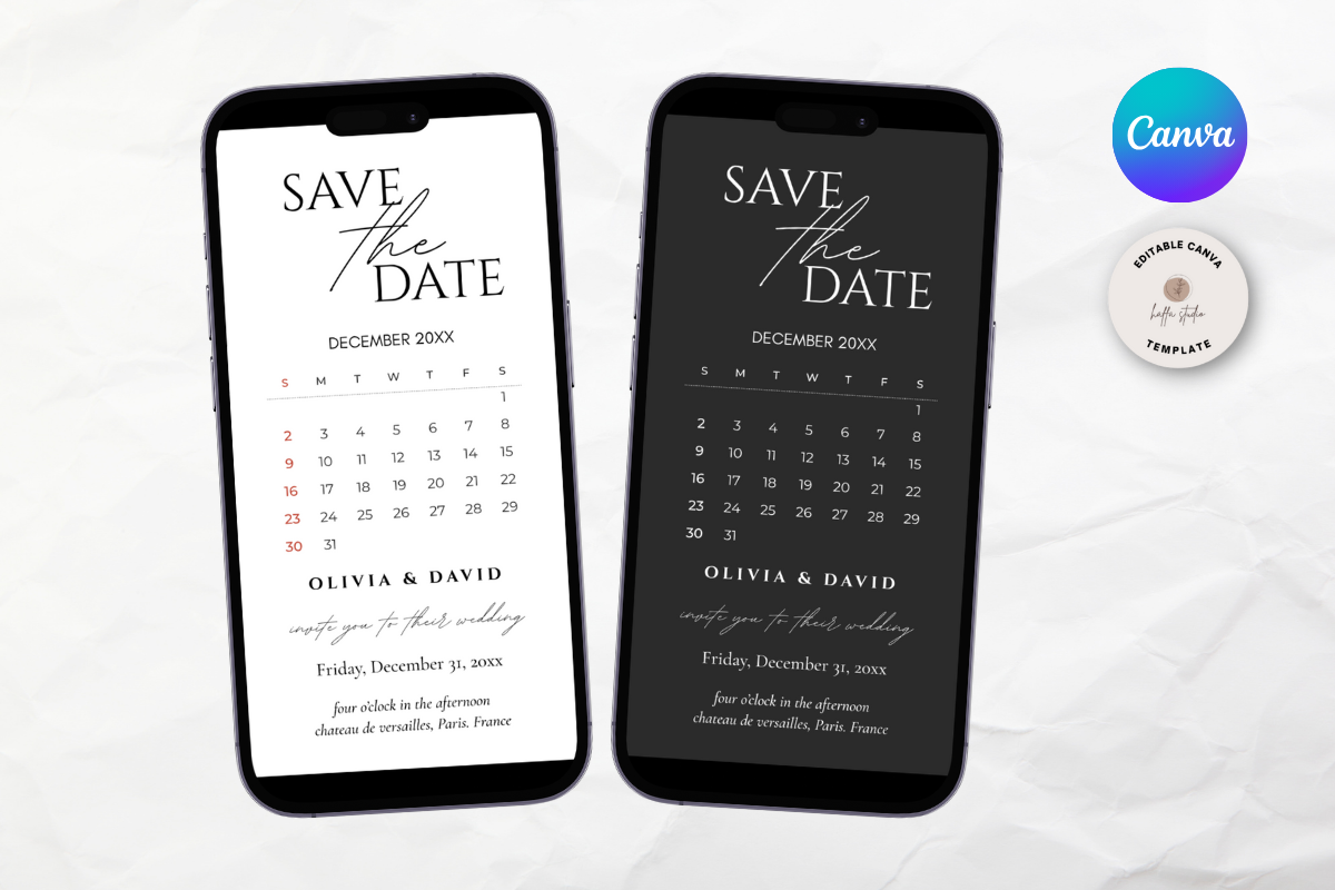Digital Save the Date Wedding Card