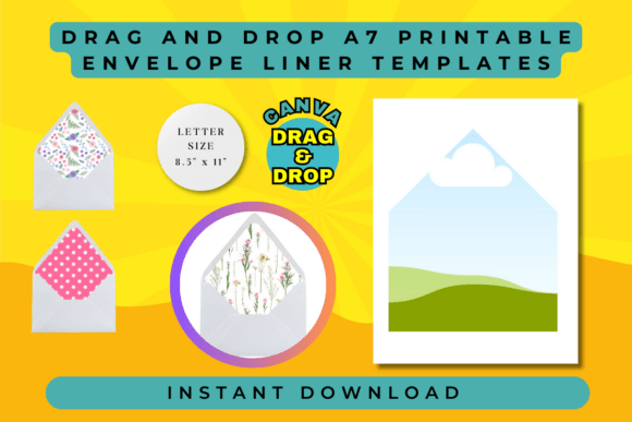 Drag and Drop A7 Envelope Liner Template