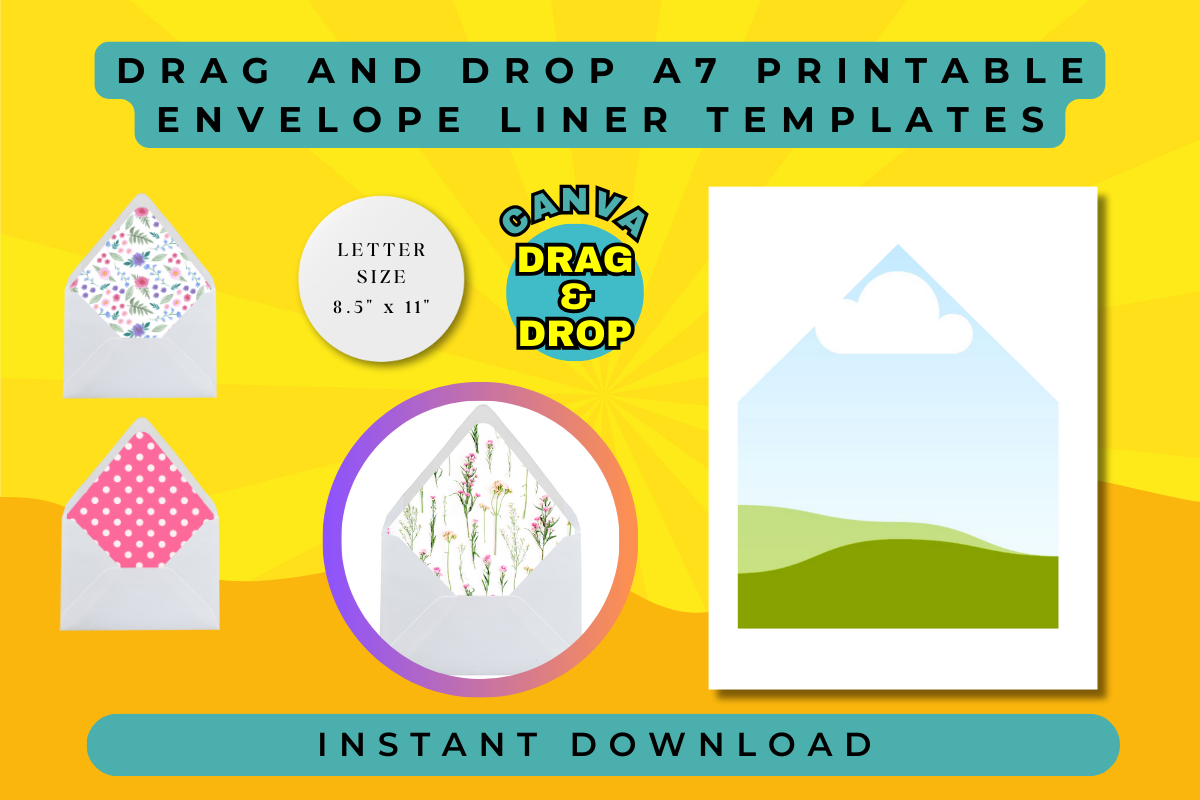 Drag and Drop A7 Envelope Liner Template