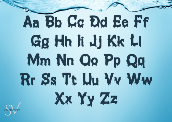 Dripping Wet Font - Preview 1