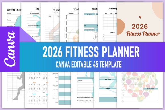 Editable 2026 Fitness Planner