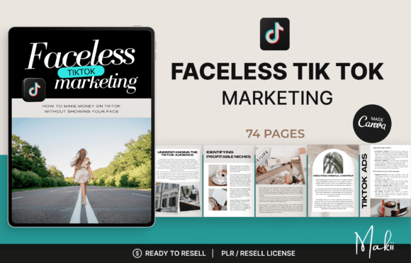 Faceless Tiktok Marketing Canva Ebook Graphics
