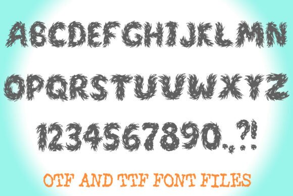 Fluffy Hair Font - Preview 1