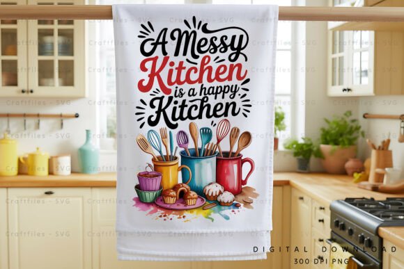 Funny Kitchen Towel PNG Sublimation