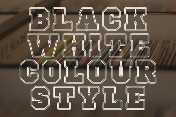 Golden Outline Font PNG with transparent background - Preview 1