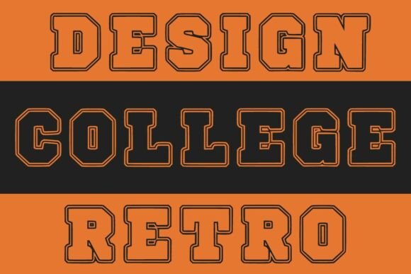 Golden Outline Font PNG with transparent background - Preview 2