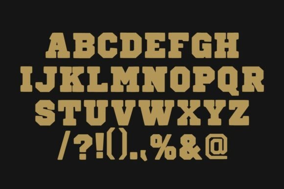 Golden Sport Font PNG with transparent background - Preview 6