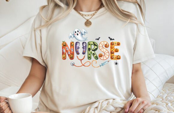 Halloween Nurse T-shirt Design PNG