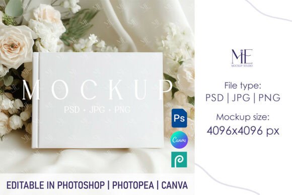 Horizontal Photobook Canva Mockup PSD