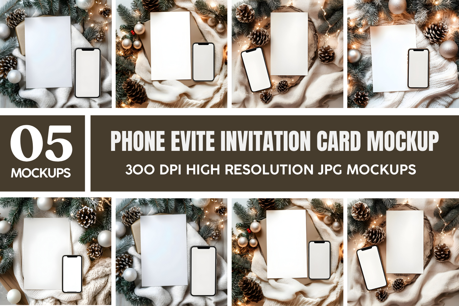 IPhone Screen Double Mockup Bundle 5