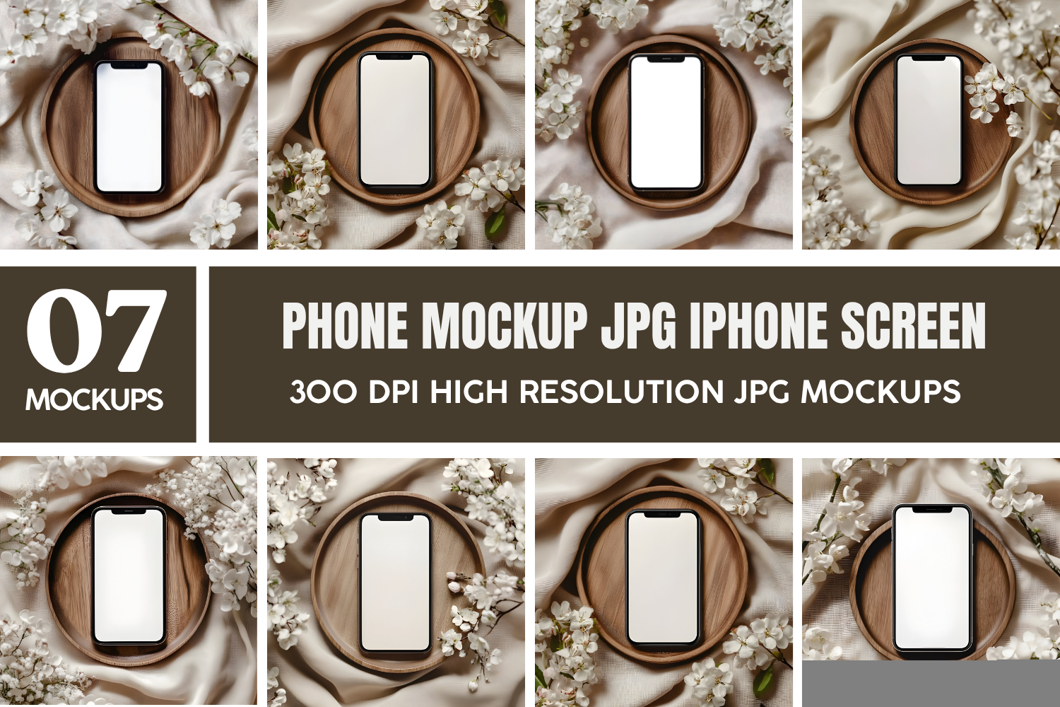 IPhone Screen Double Mockup Bundle 8