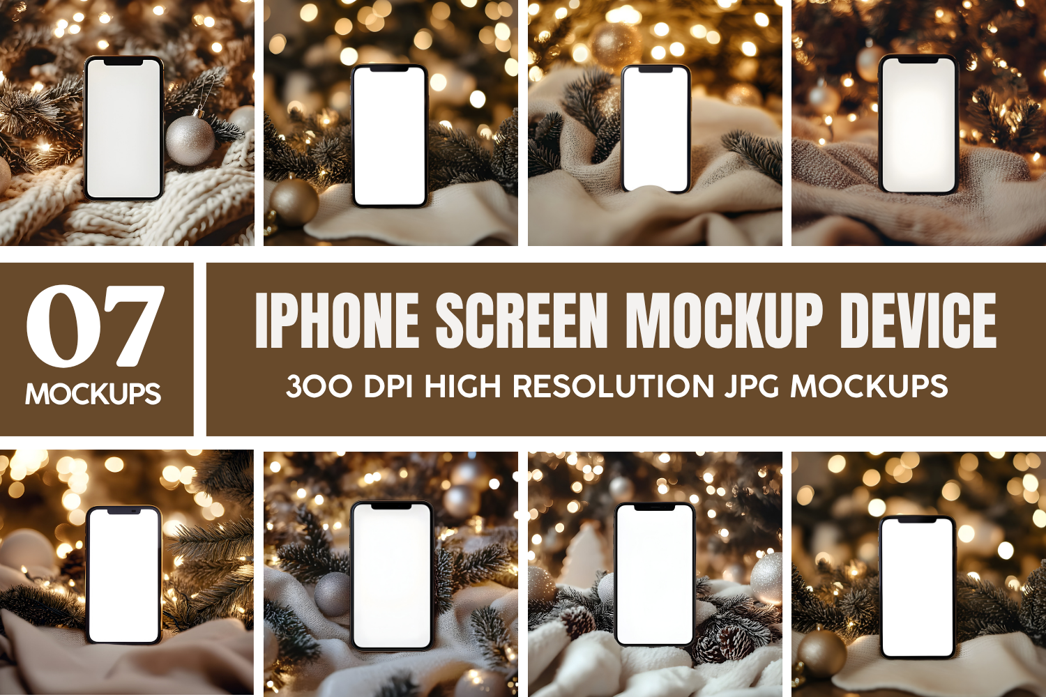 IPhone Screen Double Mockup Bundle