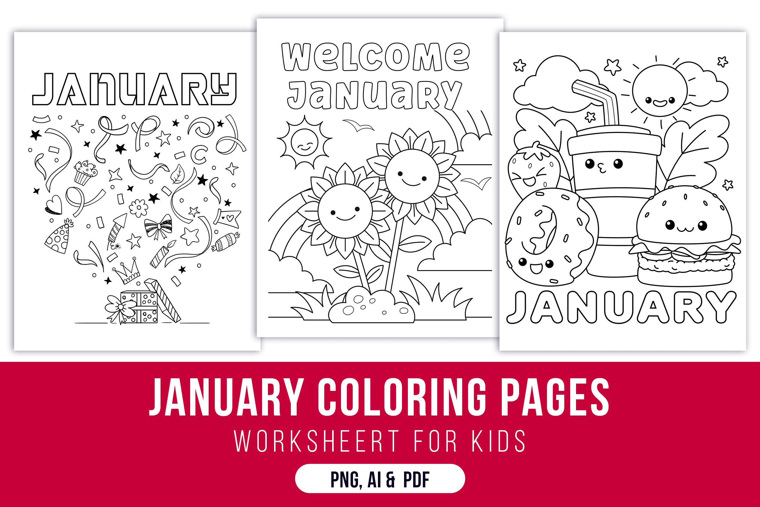 January Coloring Page