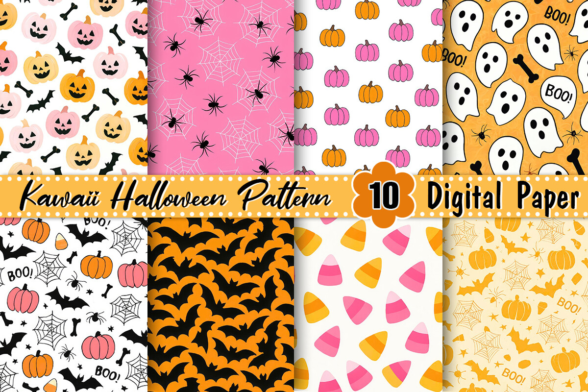Kawaii Halloween Pattern