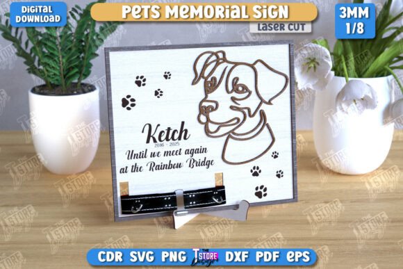 Memorial Frame with Collar Holder CNC SVG variant A