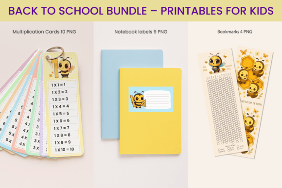 Multiplication Cards, Notebook Labels