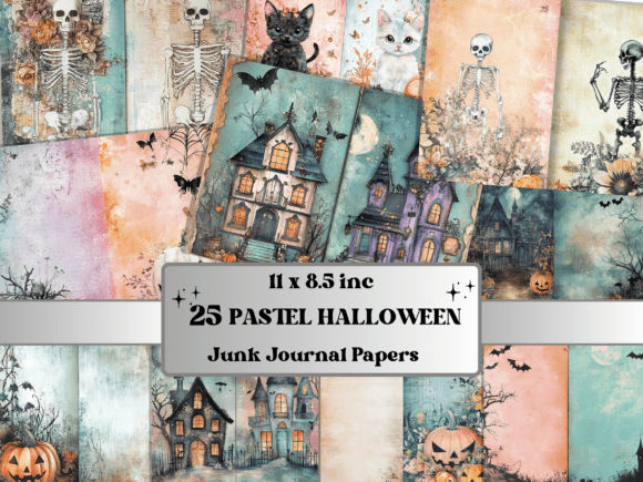 Pastel Halloween Mixed Media Paper