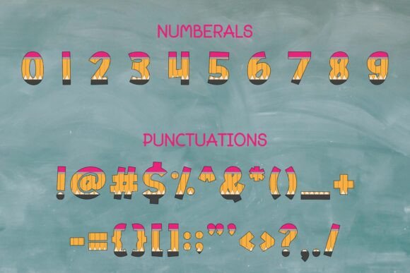 Pencils Font PNG with transparent background - Preview 2