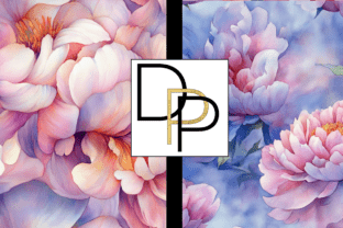 Peony Art Seamless Patterns Graphic by Digital Paper Packs · Creative ...