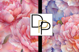 Peony Art Seamless Patterns Graphic by Digital Paper Packs · Creative ...