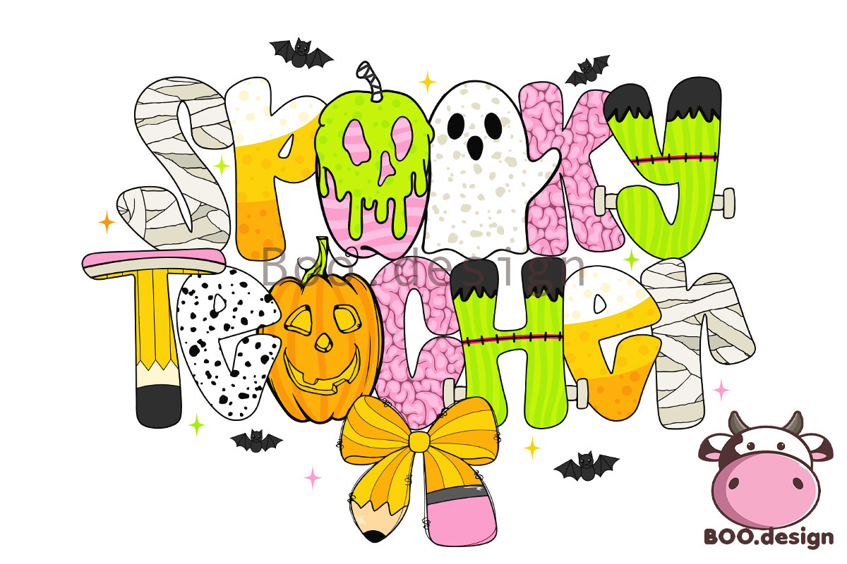Preppy Spooky Teacher Halloween PNG Graphic by BOO.design · Creative ...