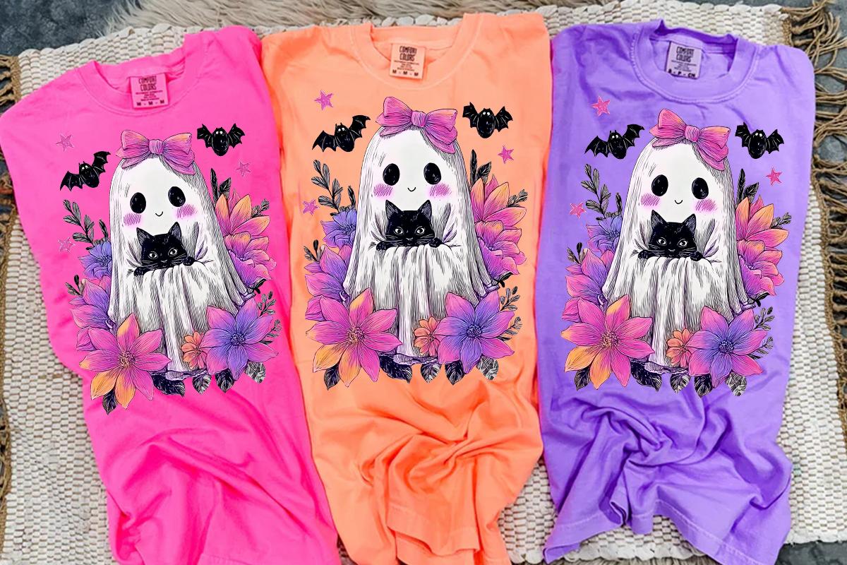 Preppy Floral Ghost Png, Halloween Png Graphic by Hello December ...