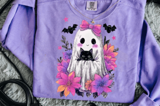 Preppy Floral Ghost Png, Halloween Png Graphic by Hello December ...