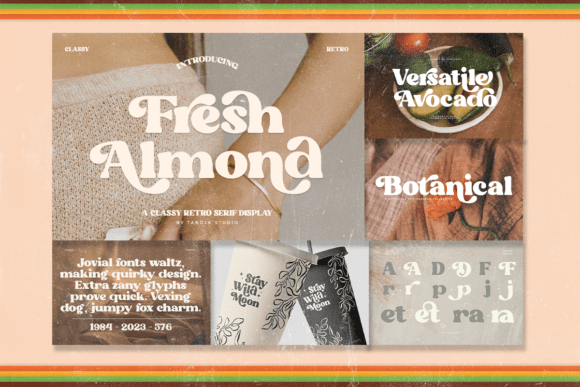 Retro Groovy Bundle Font PNG with transparent background - Preview 4
