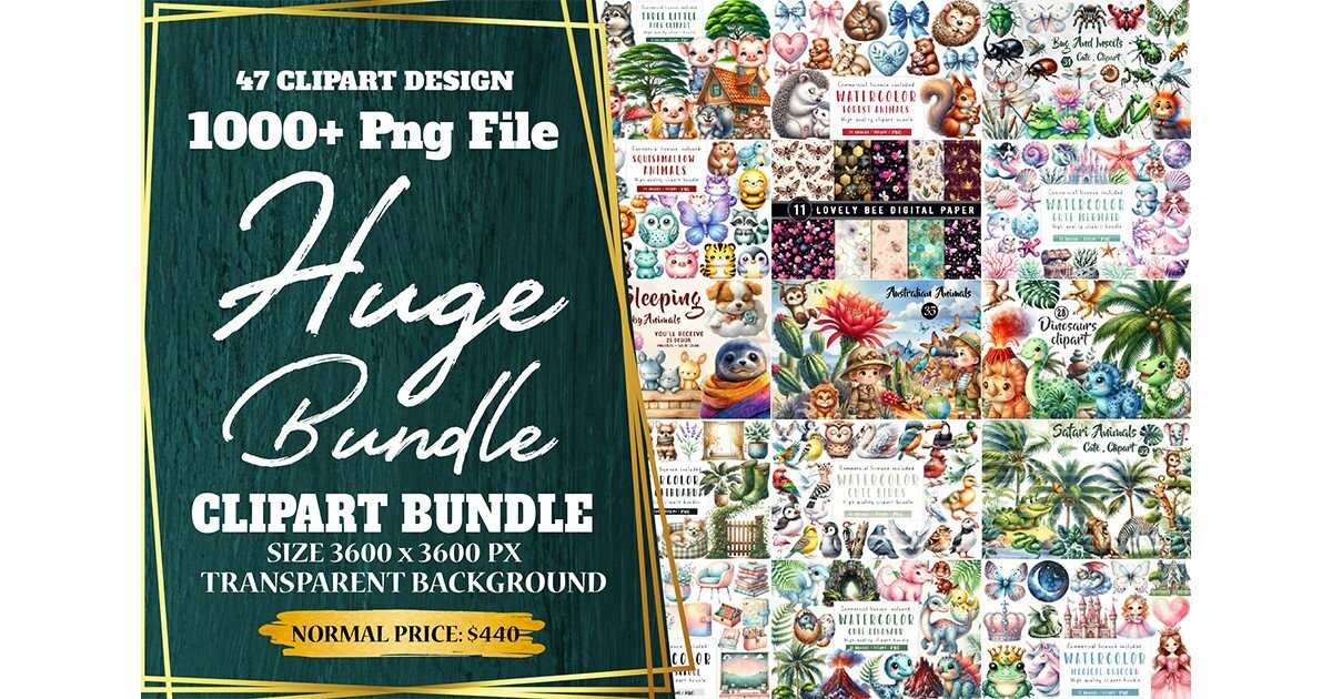 The Cute Clipart Huge Bundle Bundle · Creative Fabrica