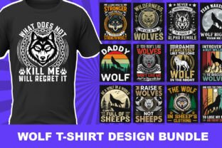 Unique Wolf T-Shirt Design Bundle Graphic by N Creation · Creative Fabrica