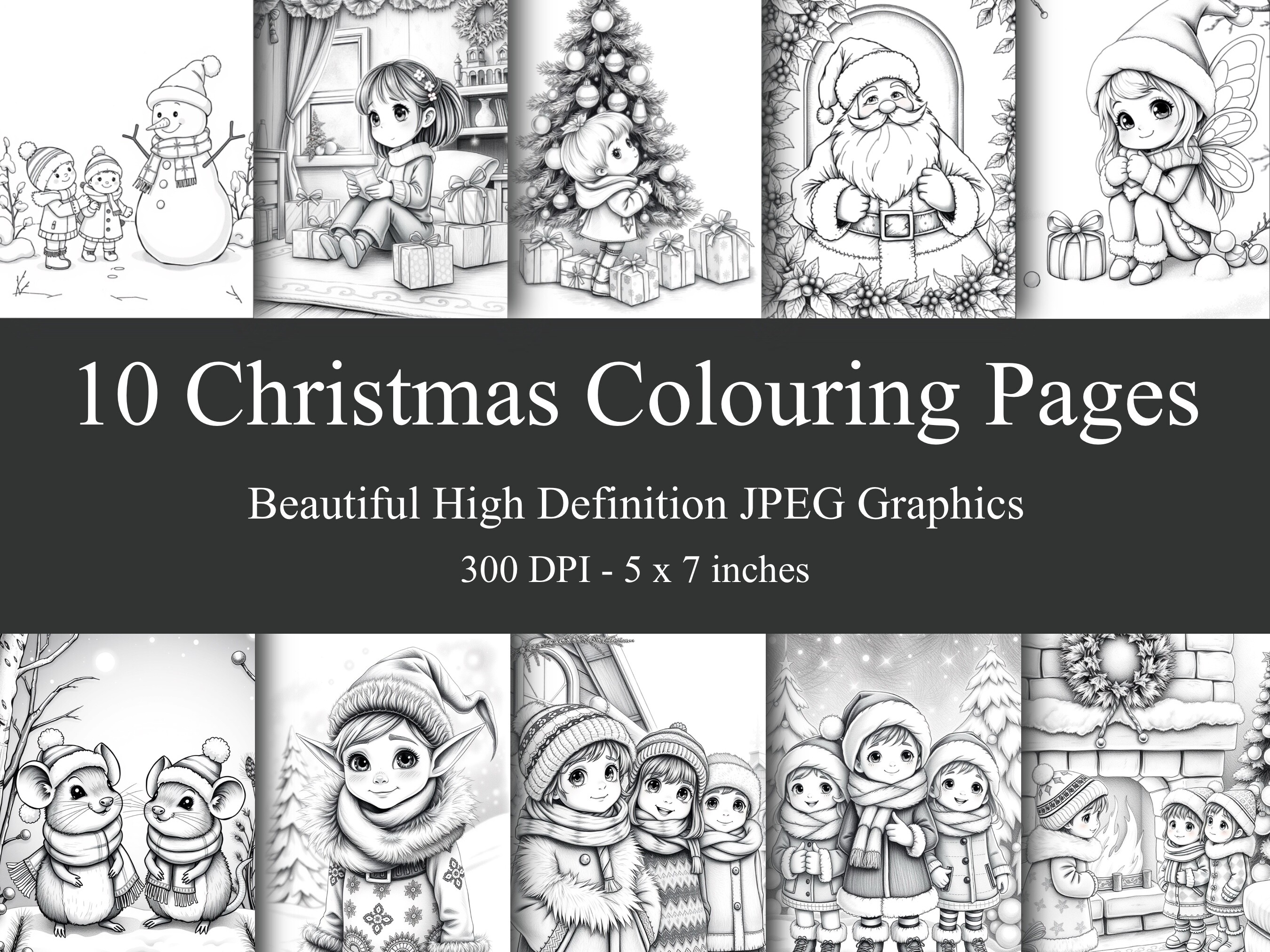 10 Christmas Colouring Pages