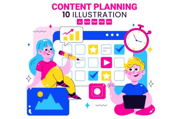10 Social Media Content Planning Gráfico Ilustraciones Imprimibles Por denayunecf