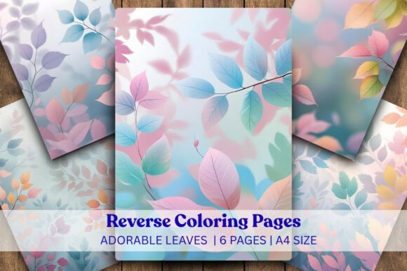 Adorable Leaves Reverse Coloring Pages