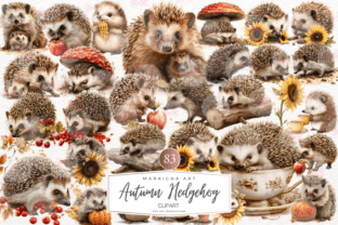 Autumn Hedgehog Clipart Graphic by Markicha Art · Creative Fabrica