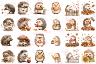 Autumn Hedgehog Clipart Graphic by Markicha Art · Creative Fabrica