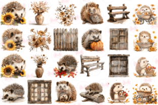 Autumn Hedgehog Clipart Graphic by Markicha Art · Creative Fabrica