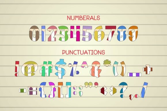 Color Pencils Font PNG with transparent background - Preview 2