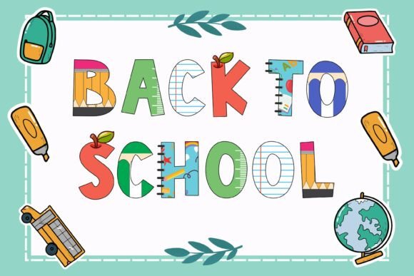 Color Pencils Font PNG with transparent background - Preview 3