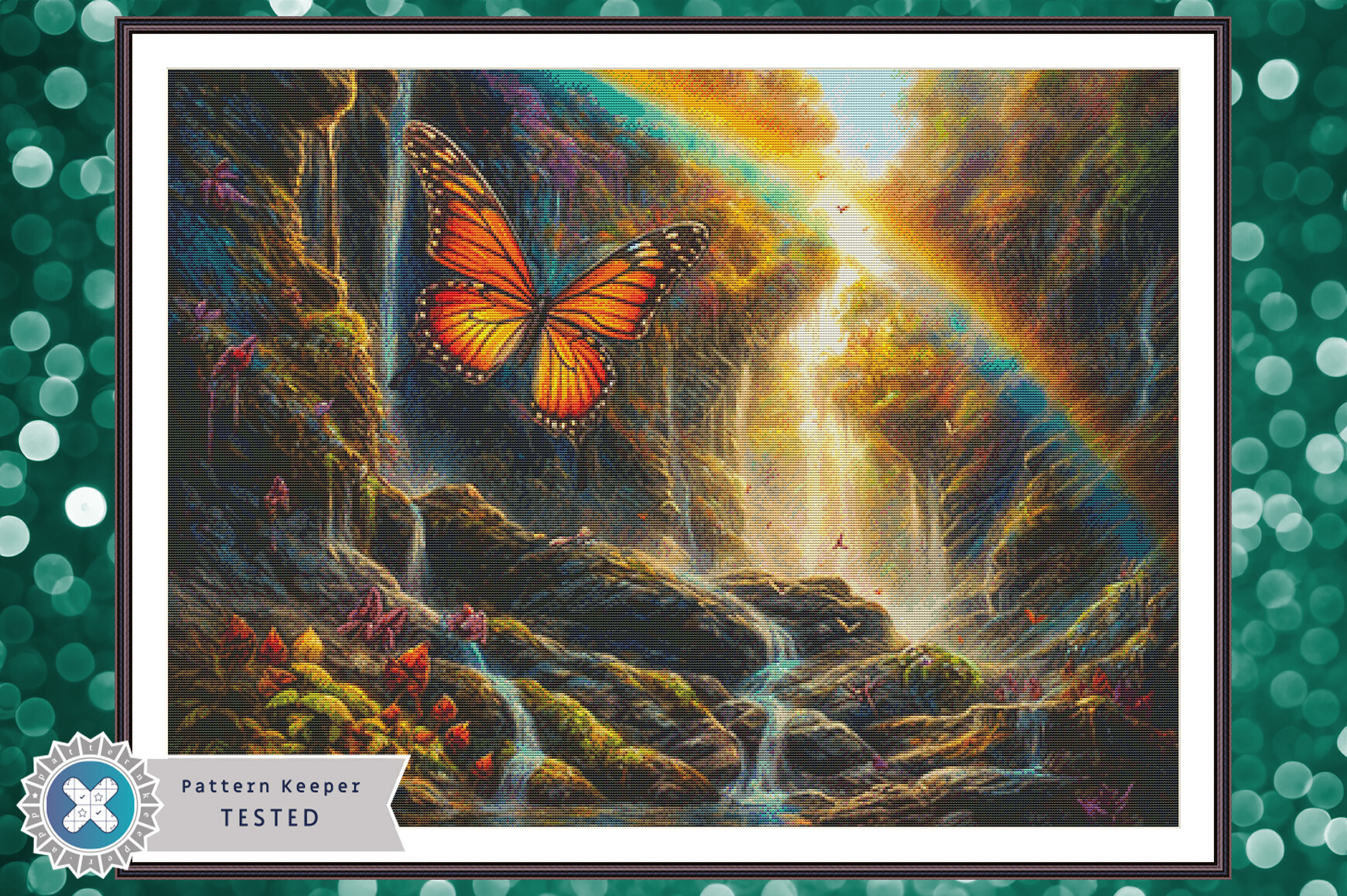 Cross Stitch Pattern PDF Rainbow Nature