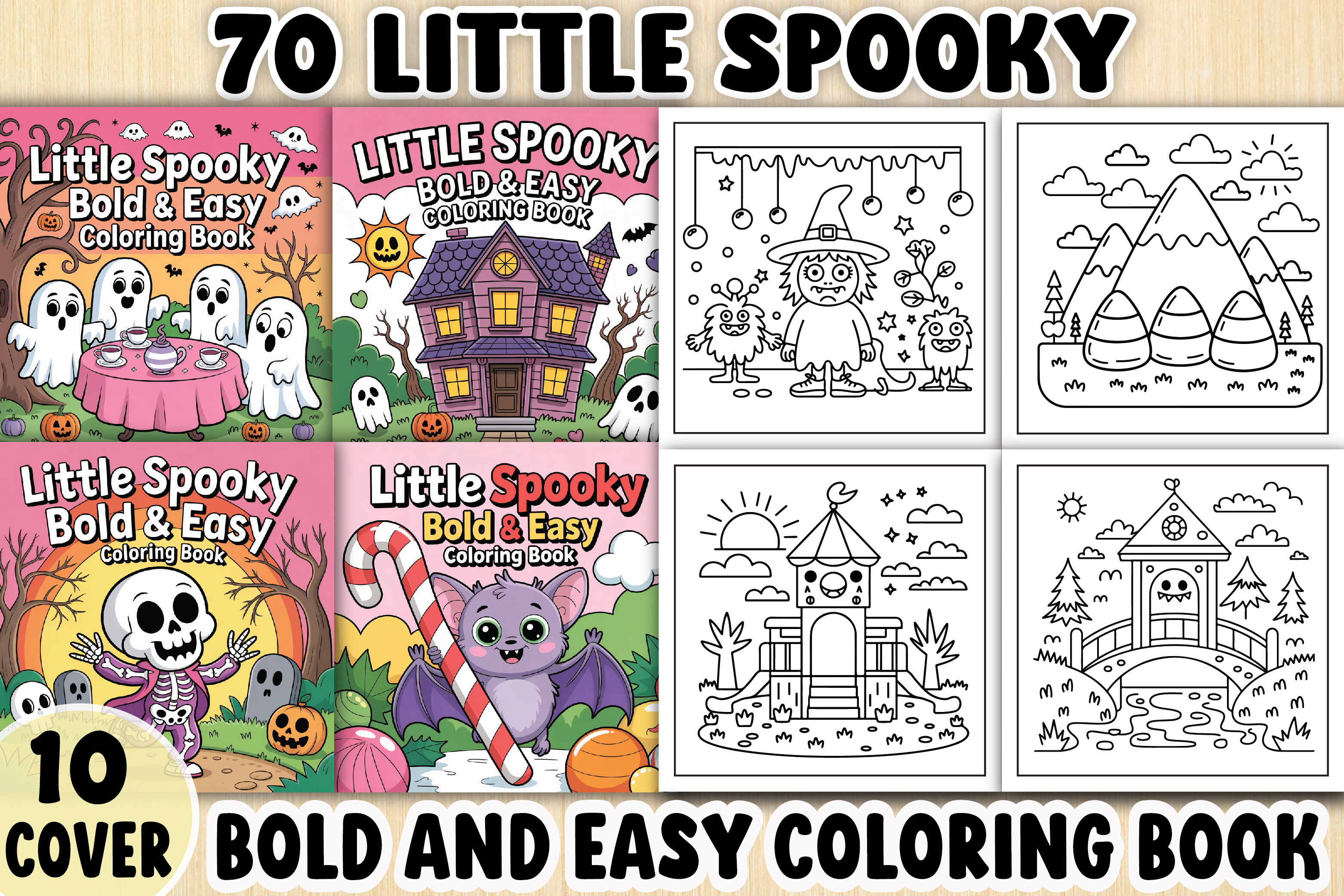 Little Spooky Bold & Easy Coloring Book
