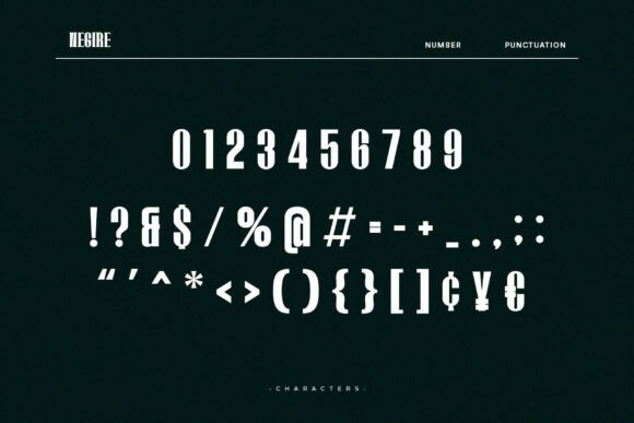 Negire Font PNG with transparent background - Preview 2