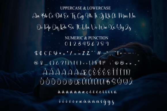 Night Dreaming Font PNG with transparent background - Preview 6
